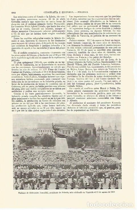 Otros art&iacute;culos de coleccionismo en papel: LAMINA ESPASA 29443: Entierro de A. Zawadzki presidente de Polonia en 1964 - Varios
