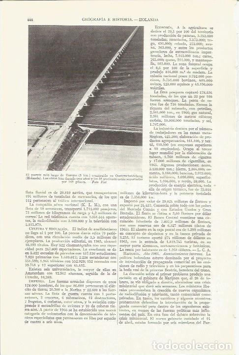 Otros art&iacute;culos de coleccionismo en papel: LAMINA ESPASA 35861: Puente de Oosterscheldelberug, Holanda - Varios