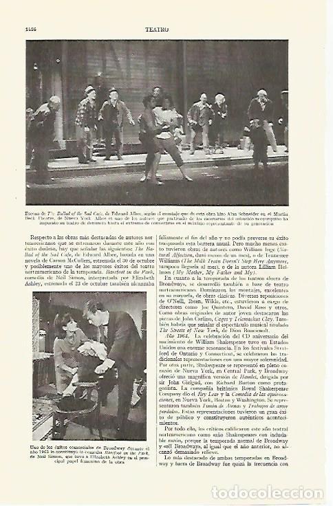 Otros art&iacute;culos de coleccionismo en papel: LAMINA ESPASA 29494: Escena de The Balad of the Sad Cafe en Nueva York - Varios