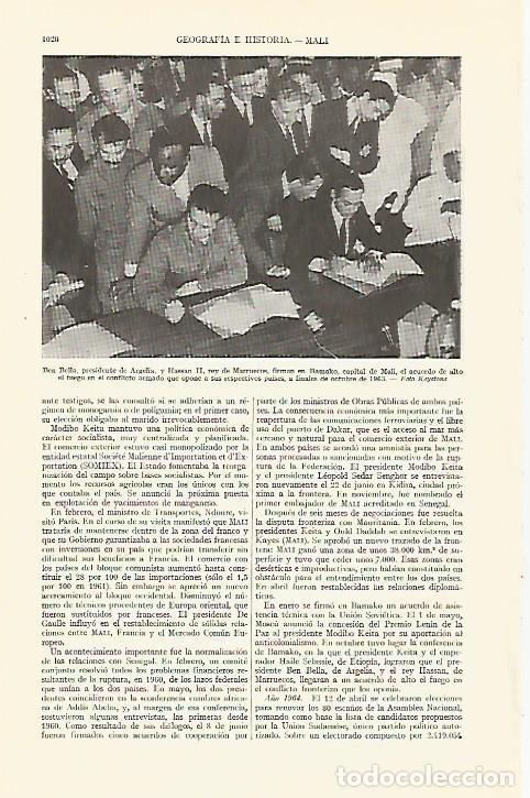 Otros art&iacute;culos de coleccionismo en papel: LAMINA ESPASA 29430: Ben Bella presidente de Argelia y Hassan II de Marruecos - Varios