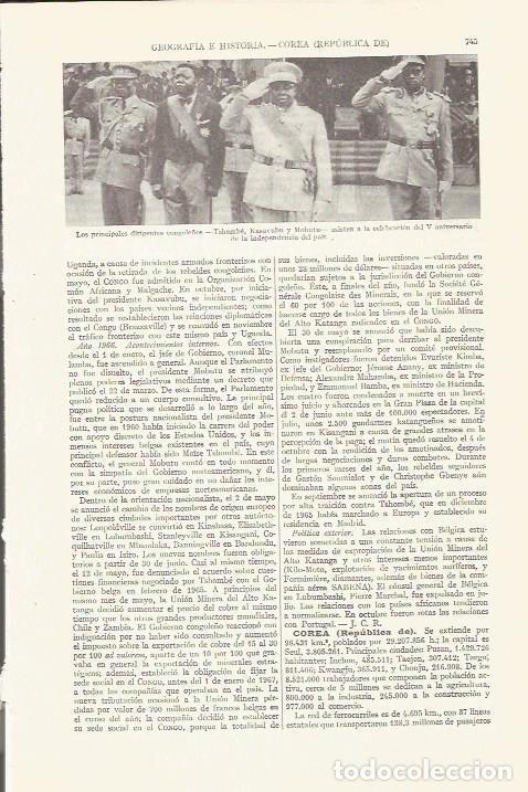 Otros art&iacute;culos de coleccionismo en papel: LAMINA ESPASA 35799: Los dirigentes de Congo: Tshombe, Kasavubu y Mobuto - Varios