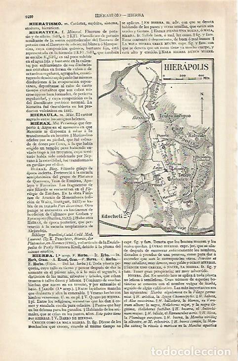 Otros art&iacute;culos de coleccionismo en papel: LAMINA ESPASA 29530: Plano de Hierapolis - Varios