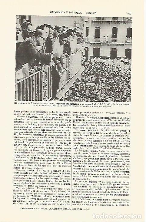 Otros art&iacute;culos de coleccionismo en papel: LAMINA ESPASA 29440: Roberto Chiari presidente de Panama - Varios