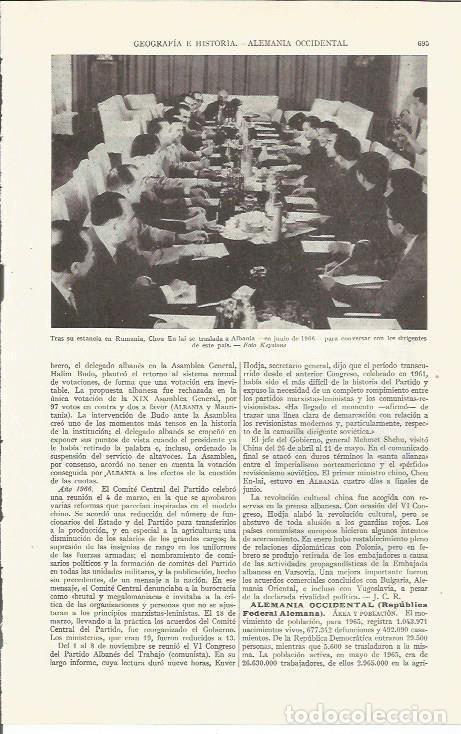 Otros art&iacute;culos de coleccionismo en papel: LAMINA ESPASA 35789: Chou en Lai en Albania en 1968 - Varios