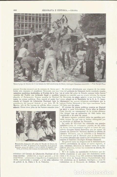 Otros art&iacute;culos de coleccionismo en papel: LAMINA ESPASA 35853: Estudiantes de Ghana tras el golpe de estado de 1966 - Varios
