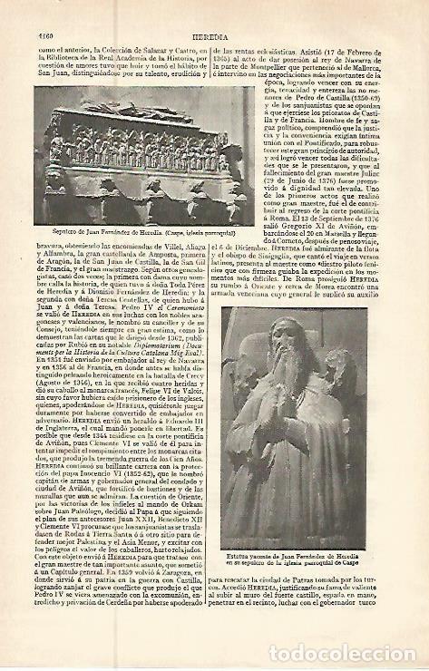Otros art&iacute;culos de coleccionismo en papel: LAMINA ESPASA 29505: Sepulcro de Juan Fernandez de Heredia en la iglesia de Caspe - Varios