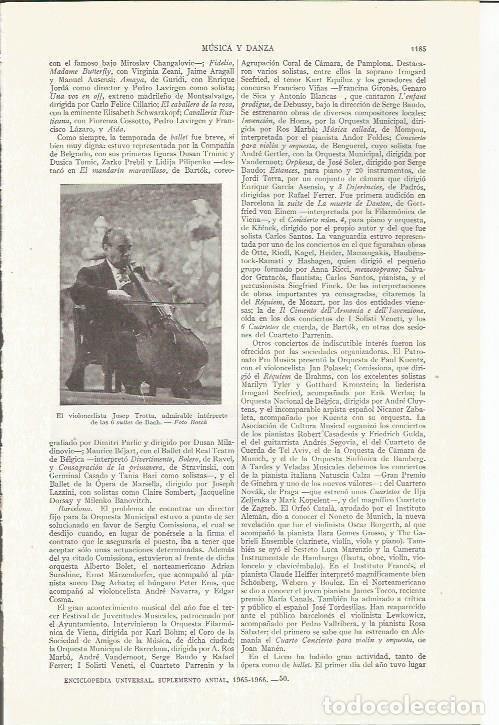 Otros art&iacute;culos de coleccionismo en papel: LAMINA ESPASA 35836: El violoncelista Josep Trotta - Varios