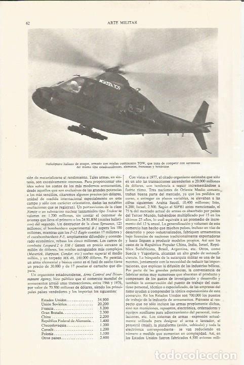 Otros art&iacute;culos de coleccionismo en papel: LAMINA ESPASA 35968: Helicoptero del ejercito de Italia - Varios