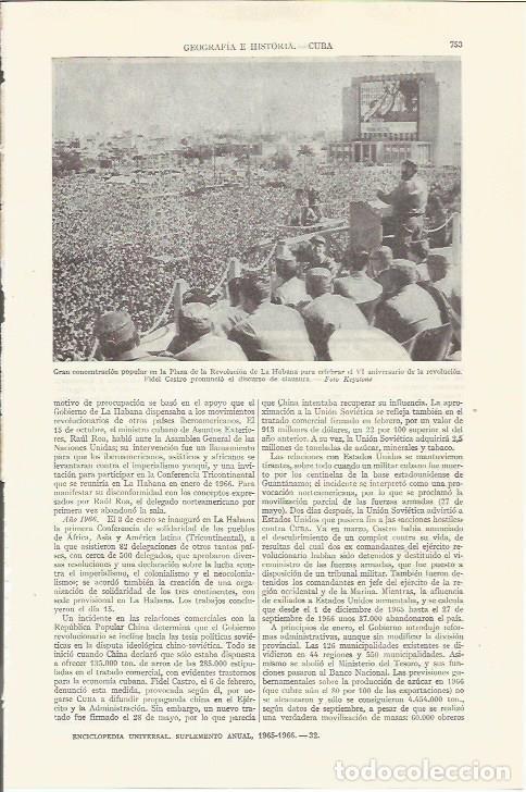 Otros art&iacute;culos de coleccionismo en papel: LAMINA ESPASA 35801: Concentracion en la Plaza de la Revolucion de La Habana - Varios