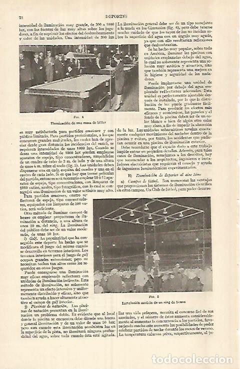 Otros art&iacute;culos de coleccionismo en papel: LAMINA ESPASA 29563: Mesa de Billar y ring de boxeo - Varios