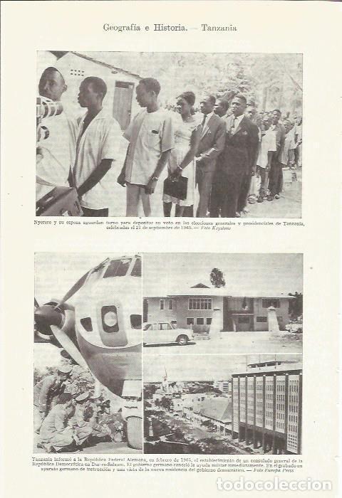 Otros art&iacute;culos de coleccionismo en papel: LAMINA ESPASA 35896: Elecciones en Tanzania en 1965 - Varios