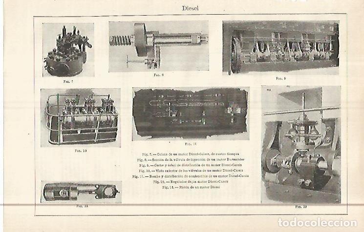 Otros art&iacute;culos de coleccionismo en papel: LAMINA ESPASA 29583: Motor diesel - Varios