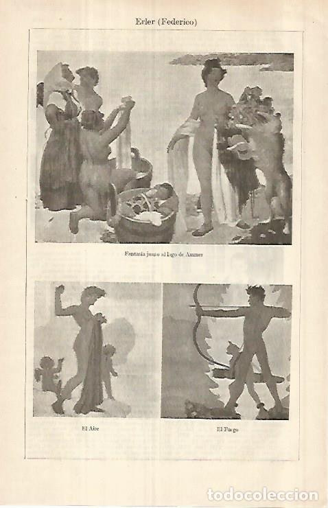 Otros art&iacute;culos de coleccionismo en papel: LAMINA ESPASA 29658: Fantasia junto al lago de Ammer por F. Erler - Varios