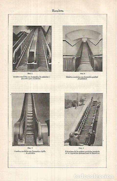 Otros art&iacute;culos de coleccionismo en papel: LAMINA ESPASA 29675: Escaleras mecanicas - Varios