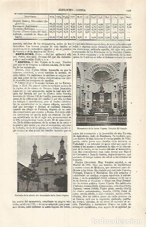 Otros art&iacute;culos de coleccionismo en papel: LAMINA ESPASA 29681: Monasterio de la Santa Espina - Varios