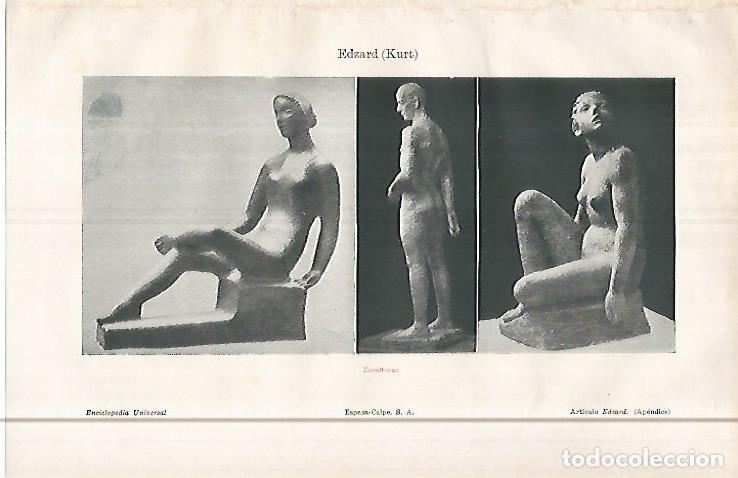 Otros art&iacute;culos de coleccionismo en papel: LAMINA ESPASA 29625: Esculturas por Kurt Edzard - Varios