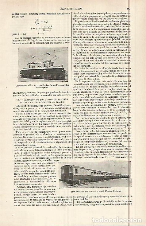 Otros art&iacute;culos de coleccionismo en papel: LAMINA ESPASA 29640: Locomotira tipo Bo-Bo - Varios