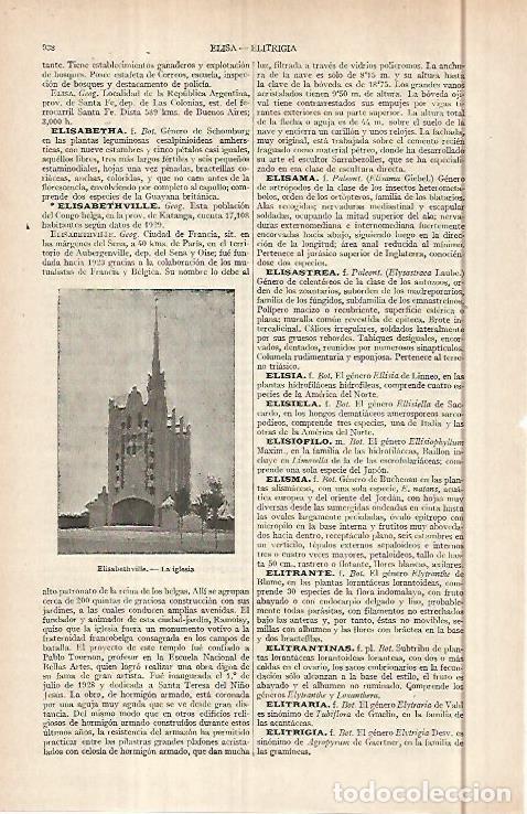 Otros art&iacute;culos de coleccionismo en papel: LAMINA ESPASA 29646: Iglesia de Elisabethville Congo - Varios