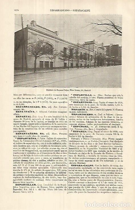 Otros art&iacute;culos de coleccionismo en papel: LAMINA ESPASA 29679: Edificio de Espasa Calpe en calle Rios Rosas 24 de Madrid - Varios