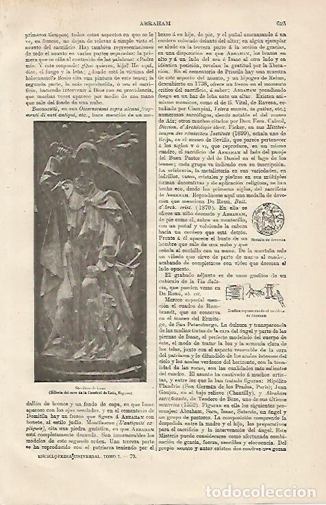 Otros art&iacute;culos de coleccionismo en papel: LAMINA ESPASA 13177: Sacrificio de Isaac en la Silleria del Coro de la Catedral de Leon - Varios