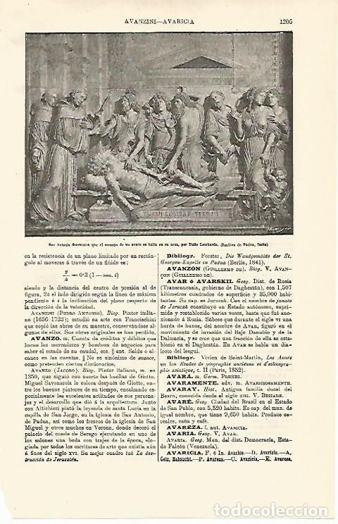 Otros art&iacute;culos de coleccionismo en papel: LAMINA ESPASA 13025: Relieve de Lombardo en Padua Italia - Varios