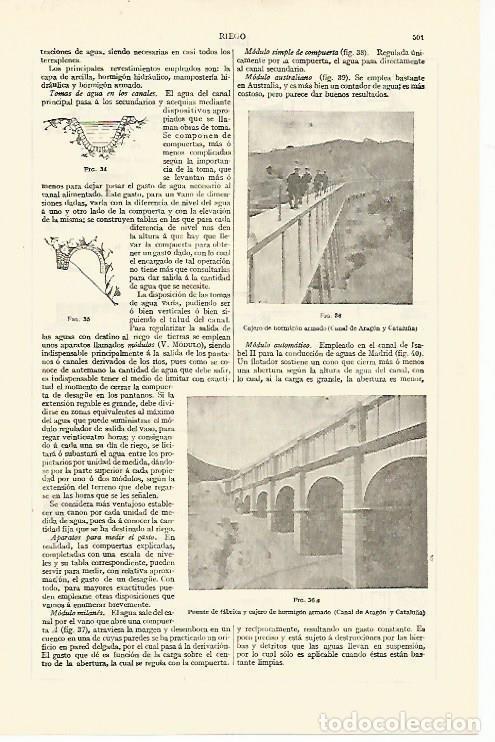 Otros art&iacute;culos de coleccionismo en papel: LAMINA ESPASA 13616: Vistas del Canal de Aragon y Catalu&ntilde;a - Varios