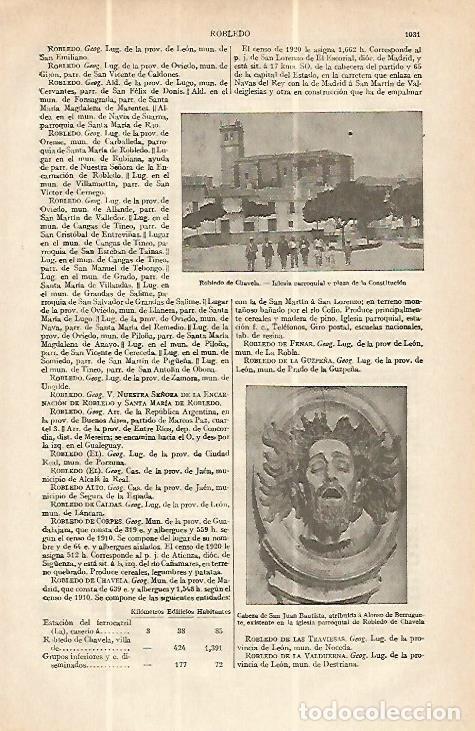 Otros art&iacute;culos de coleccionismo en papel: LAMINA ESPASA 13700: Iglesia de Robledo de Chavela Madrid - Varios