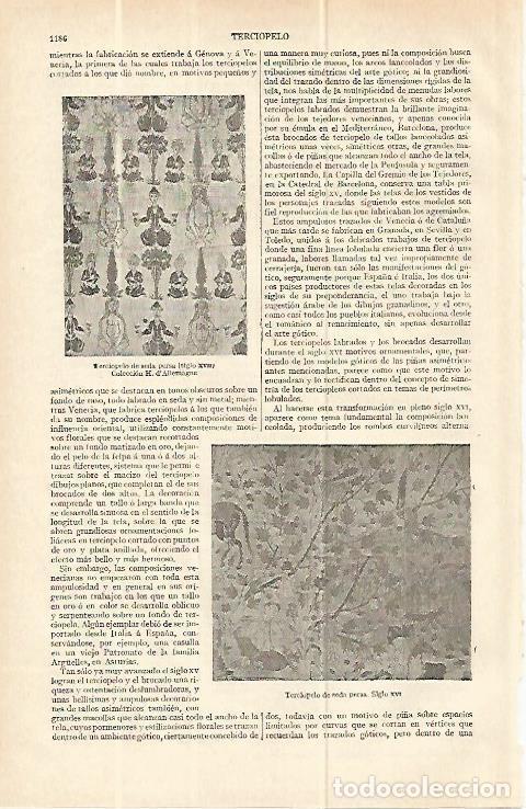 Otros art&iacute;culos de coleccionismo en papel: LAMINA ESPASA 13855: Terciopelo persa del siglo XVII - Varios