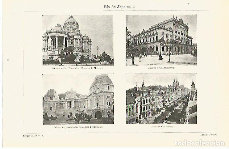 Otros art&iacute;culos de coleccionismo en papel: LAMINA ESPASA 13647: Vistas de Rio de Janeiro - Varios