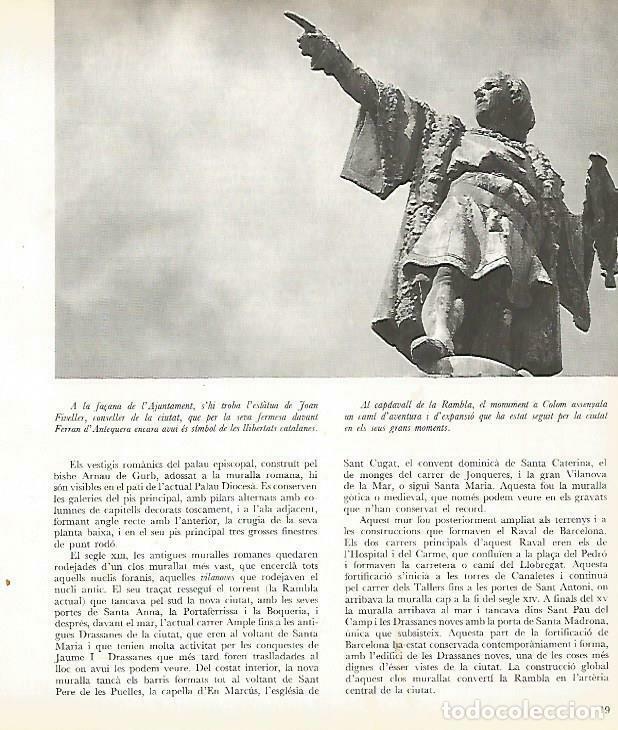 Otros art&iacute;culos de coleccionismo en papel: LAMINA 4392-03: Estatua de Cristobal Colon en Barcelona - Josep Pla