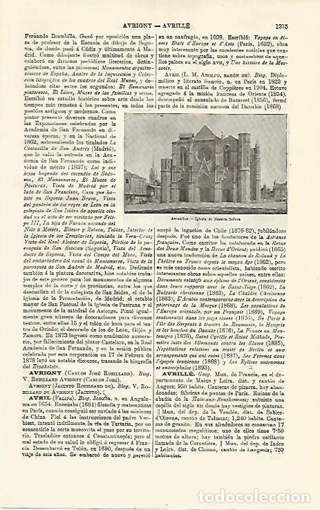 Otros art&iacute;culos de coleccionismo en papel: LAMINA ESPASA 13057: Iglesia de Nuestra Se&ntilde;ora en Avranches Francia - Varios