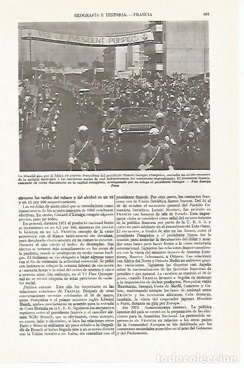 Otros art&iacute;culos de coleccionismo en papel: LAMINA ESPASA 13412: Georges Pompidou en Dakar - Varios