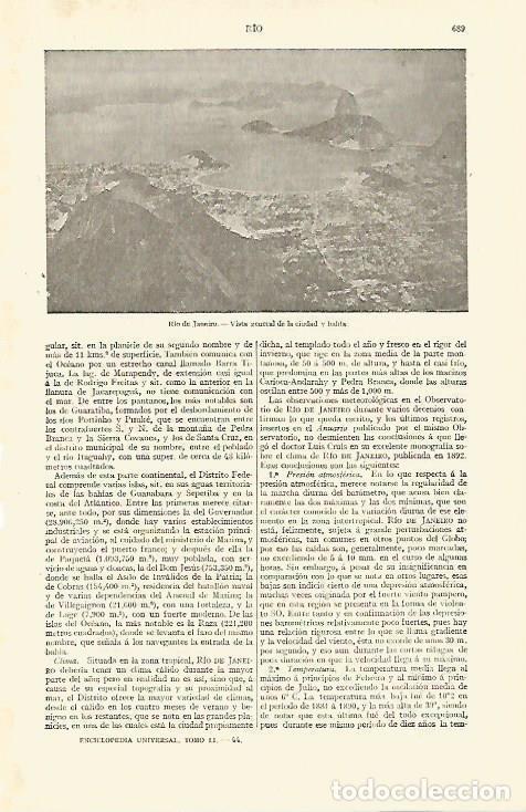 Otros art&iacute;culos de coleccionismo en papel: LAMINA ESPASA 13645: Vista aerea de Rio de Janeiro Brasil - Varios