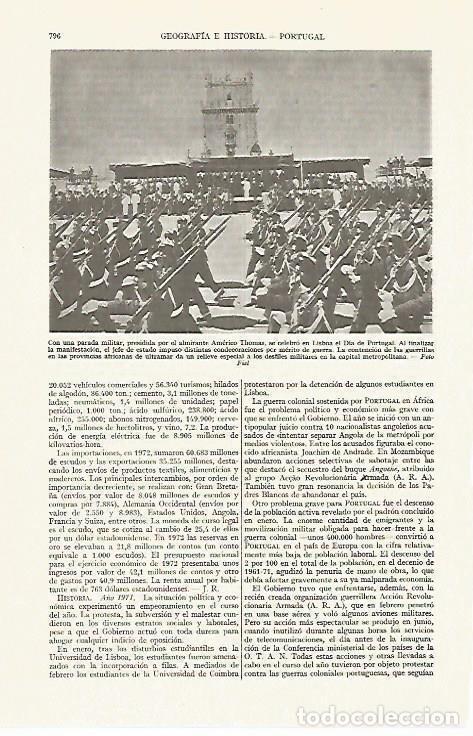 Otros art&iacute;culos de coleccionismo en papel: LAMINA ESPASA 13436: Americo Thomas presidiendo un desfile militar en Lisboa - Varios