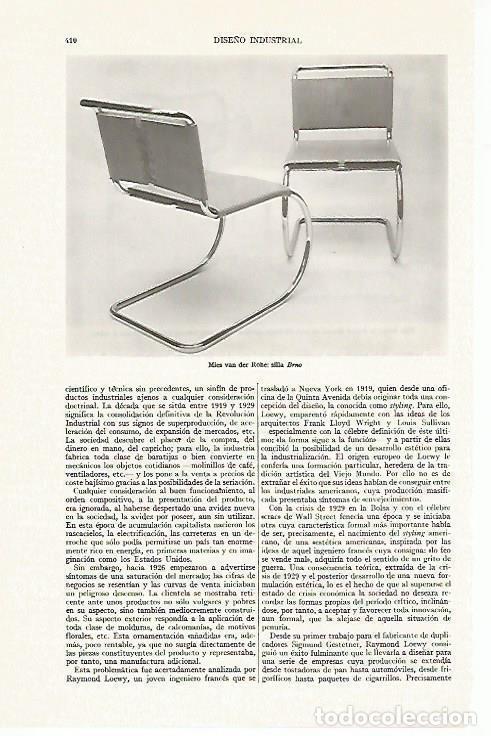 Otros art&iacute;culos de coleccionismo en papel: LAMINA ESPASA 13361: Silla Brno de Mies van der Rohe - Varios