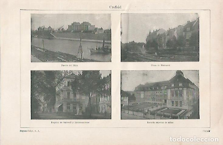 Otros art&iacute;culos de coleccionismo en papel: LAMINA ESPASA 29709: Vistas de Krefeld Alemania - Varios