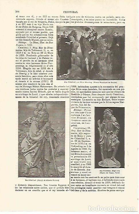 Otros art&iacute;culos de coleccionismo en papel: LAMINA ESPASA 29762: San Cristobal por Memling - Varios