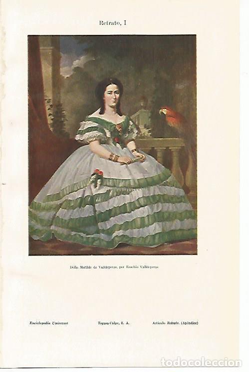 Otros art&iacute;culos de coleccionismo en papel: LAMINA ESPASA 13986: Do&ntilde;a Matilde de Valldeperas por Eusebio Valldeperas - Varios