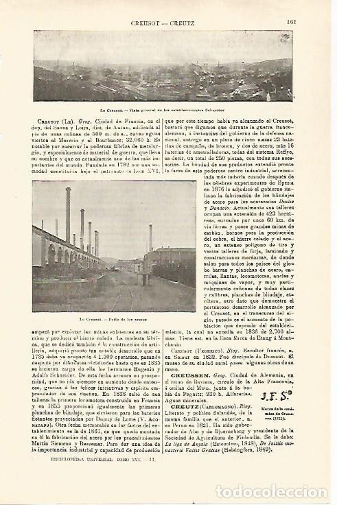Otros art&iacute;culos de coleccionismo en papel: LAMINA ESPASA 29726: Abastecimientos Schneider en Le Creusot - Varios