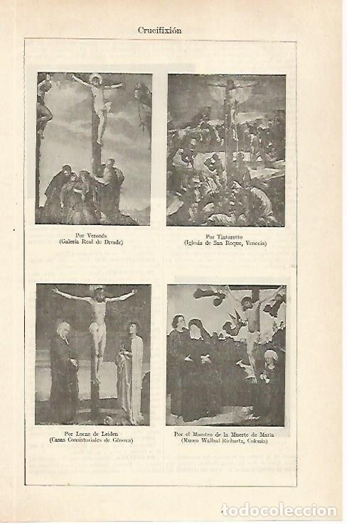 Otros art&iacute;culos de coleccionismo en papel: LAMINA ESPASA 29781: crucifixion por el Verones Tintoretto Leiden y el Maestro de la Muerte - Varios