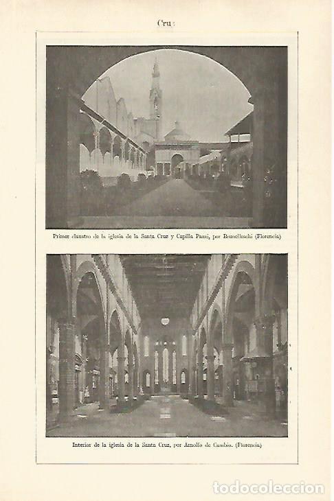 Otros art&iacute;culos de coleccionismo en papel: LAMINA ESPASA 29791: Claustro del Hospital de la Santa Cruz en Florencia - Varios