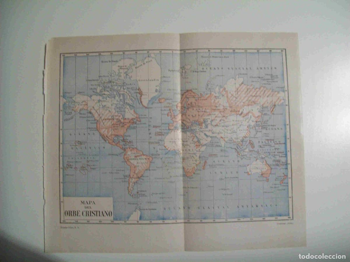 Otros art&iacute;culos de coleccionismo en papel: LAMINA ESPASA 29746: Mapa del Orbe Cristiano - Varios