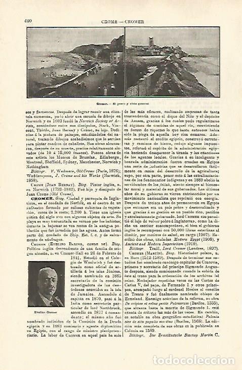 Otros art&iacute;culos de coleccionismo en papel: LAMINA ESPASA 29768: Paseo y vista de Cromer Inglaterra - Varios