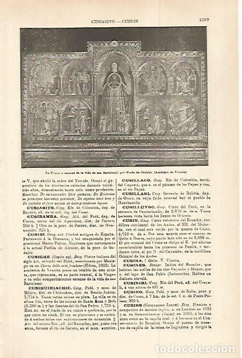 Otros art&iacute;culos de coleccionismo en papel: LAMINA ESPASA 29880: La Virgen por Simon de Cusighe - Varios