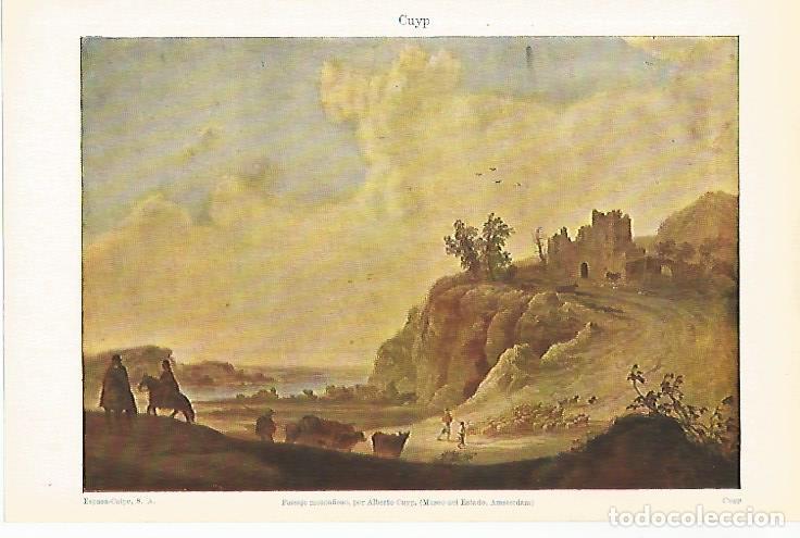 Otros art&iacute;culos de coleccionismo en papel: LAMINA ESPASA 29886: Paisaje monta&ntilde;oso por A. Cuyp - Varios