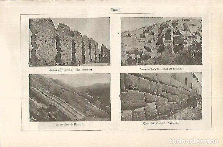 Otros art&iacute;culos de coleccionismo en papel: LAMINA ESPASA 29892: Ruinas incas de Cuzco Peru - Varios
