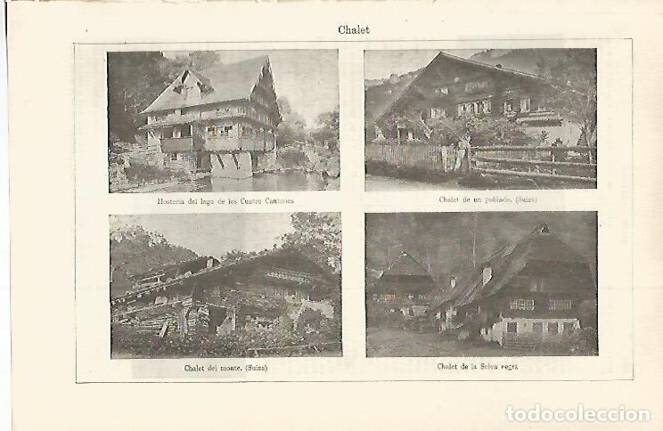 Otros art&iacute;culos de coleccionismo en papel: LAMINA ESPASA 29901: Chalets en Suiza y Alemania - Varios