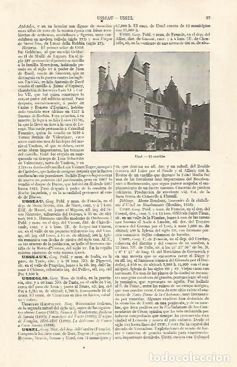 Otros art&iacute;culos de coleccionismo en papel: LAMINA ESPASA 29940: Castillo de Usse Francia - Varios