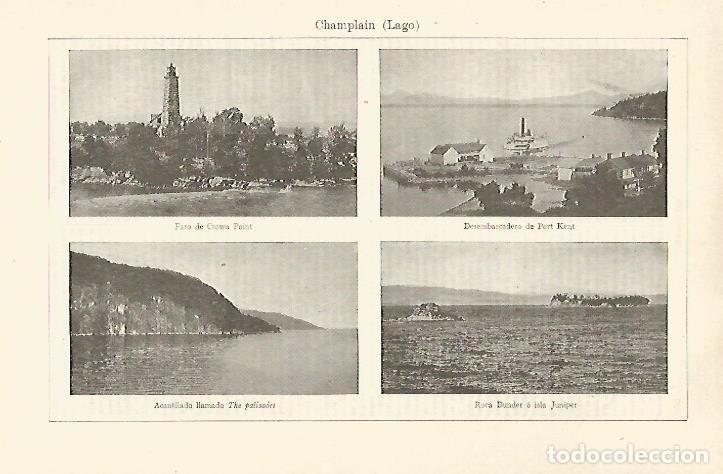 Otros art&iacute;culos de coleccionismo en papel: LAMINA ESPASA 29921: Lago Champlain Estados Unidos - Varios