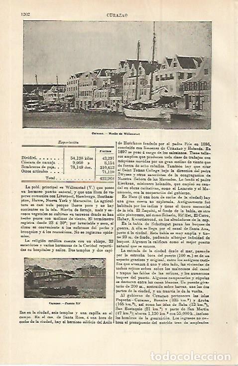 Otros art&iacute;culos de coleccionismo en papel: LAMINA ESPASA 29868: Muelle de Willemstad en Curazao - Varios